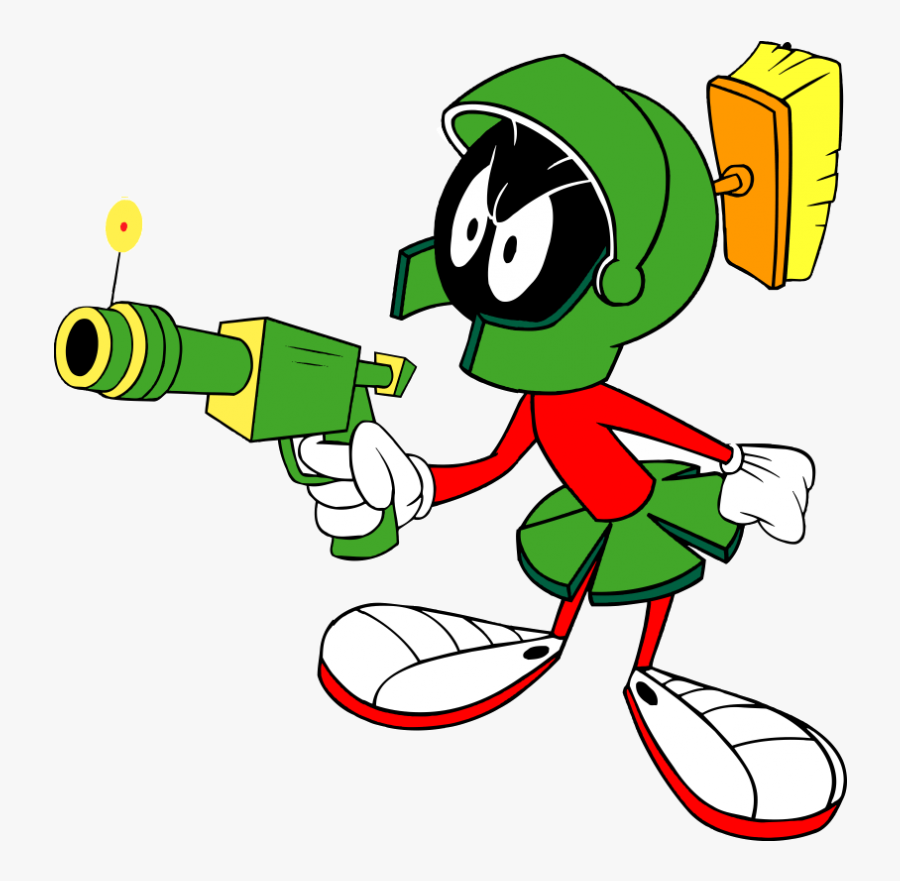 Marvin The Martian In The Third Dimension Looney Tunes - Looney Tunes Martian Gun, Transparent Clipart