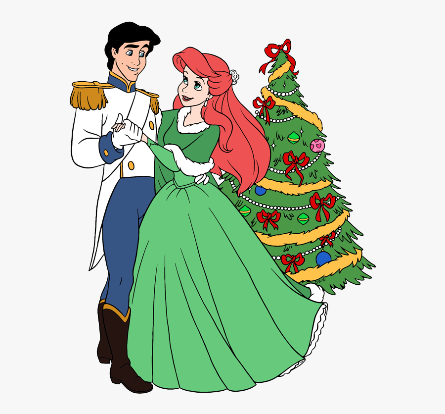 Little Mermaid Christmas, Transparent Clipart