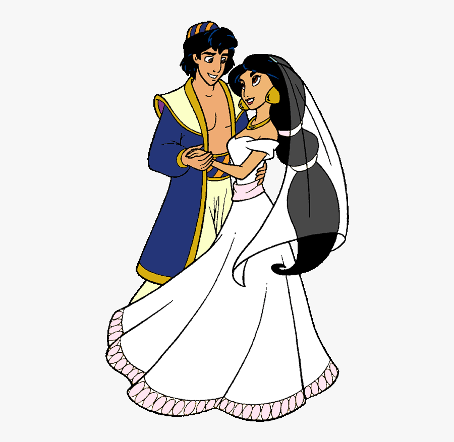 Disney Jasmine And Aladdin Wedding, Transparent Clipart