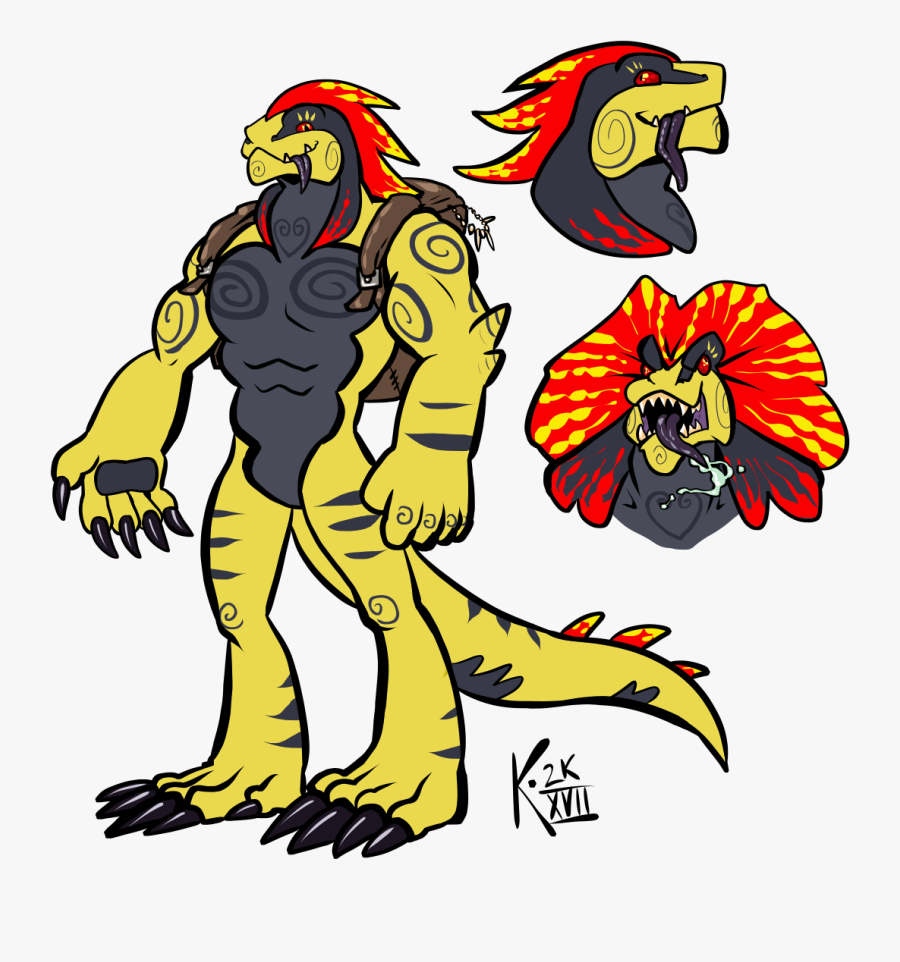 Started Designing A Lizardfolk That Started As “gila - Cartoon, Transparent Clipart