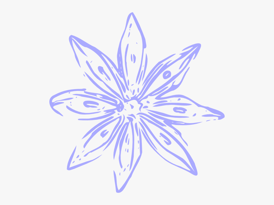Outline Clip Art At - Line Art Simple Flower Design, Transparent Clipart