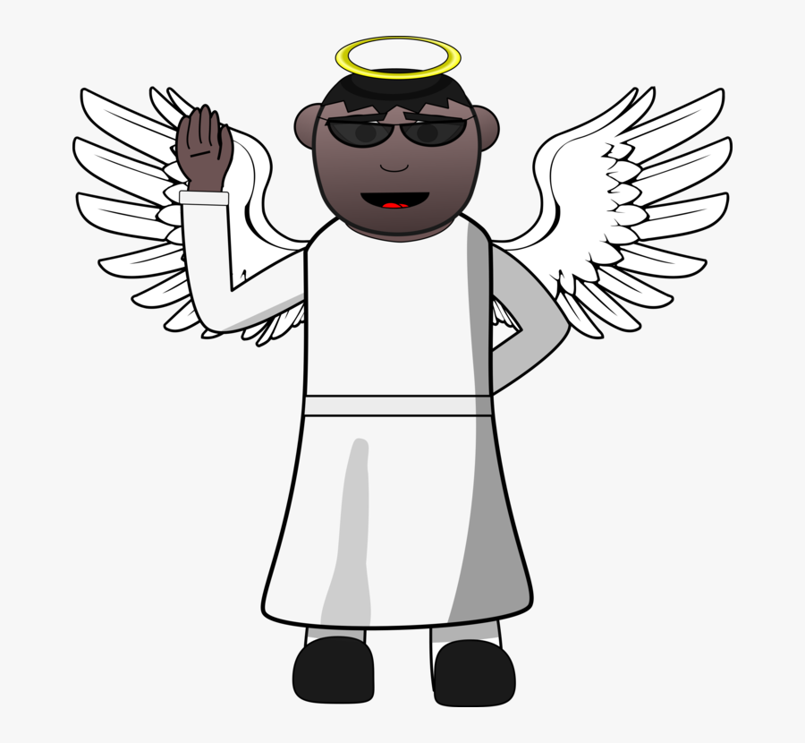 Art,angel,child - Angel With Sunglasses, Transparent Clipart