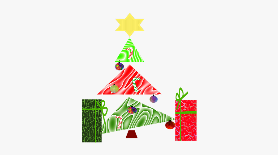 Whimsical Christmas Present Clipart, Transparent Clipart
