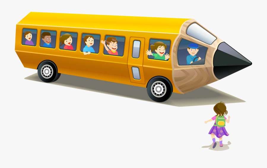 Drawing School Bus Cartoon, Transparent Clipart