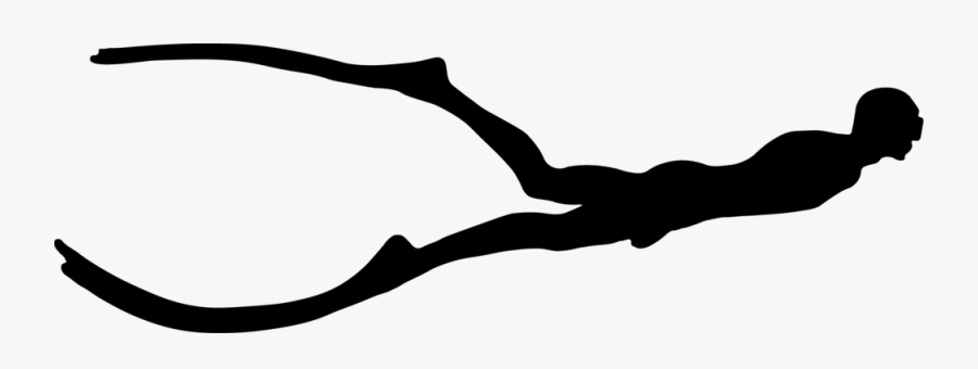 Horizontal Diver - Black, Transparent Clipart