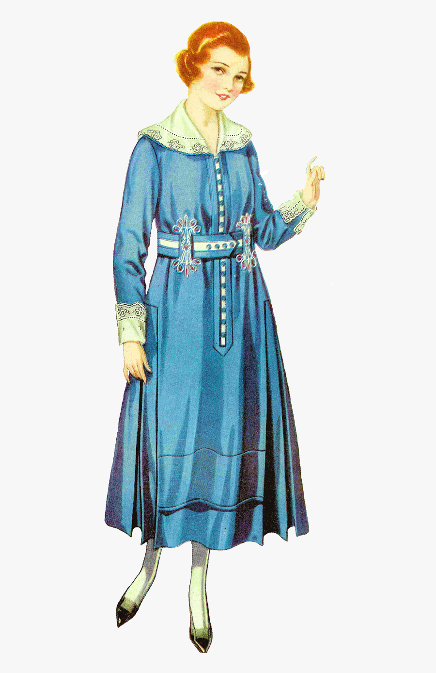 1915 Women's Fashion, Transparent Clipart