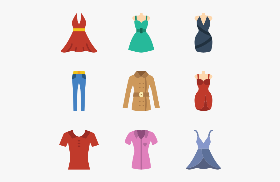 Clothes Vector Free Download On Melbournechapter - Dress Vector Icon Png, Transparent Clipart