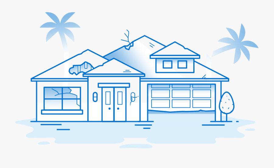 Illustration Of A Home With A Magnifying Glass Focusing - Illustration, Transparent Clipart