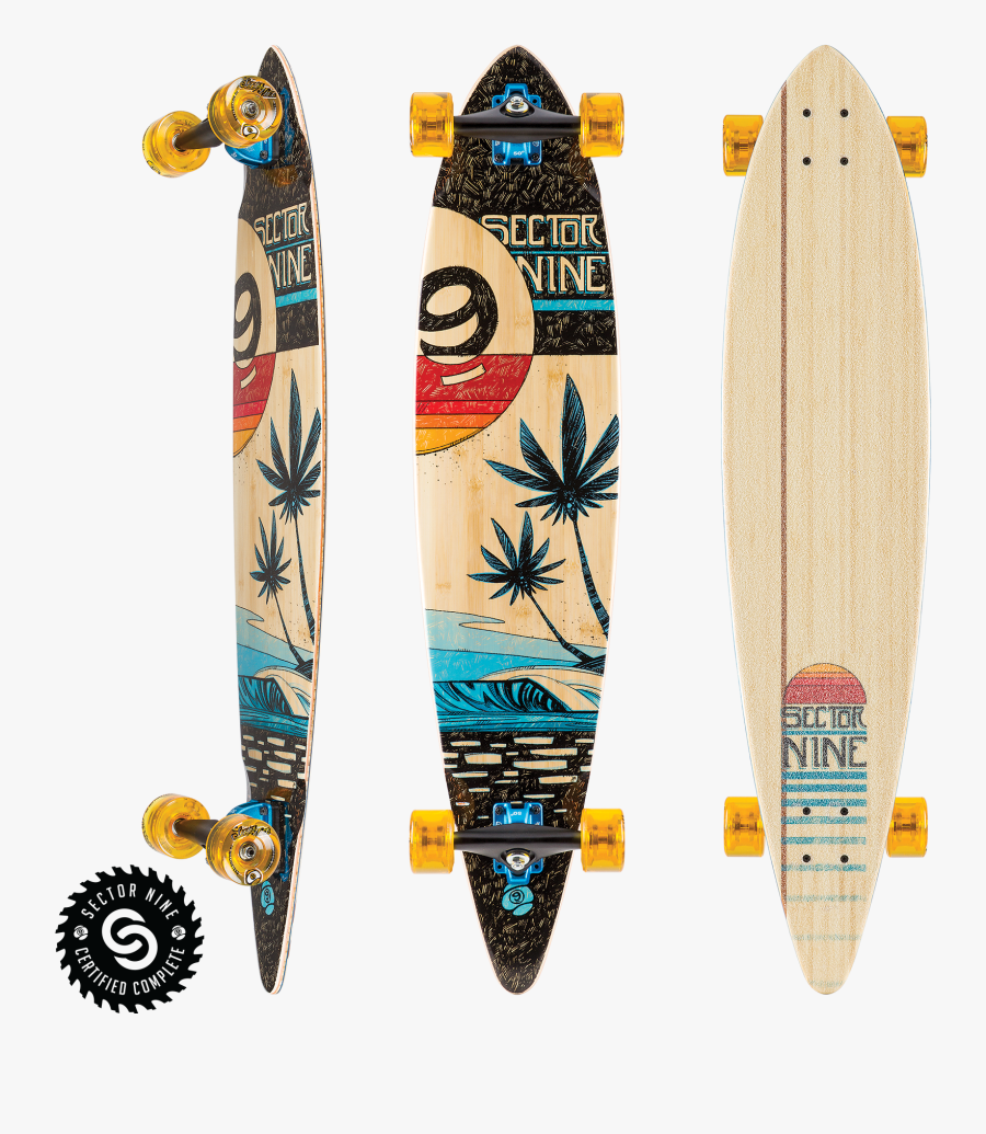 Transparent Clipart Skateboards - Sector 9 Pintail Longboard Bonsai, Transparent Clipart