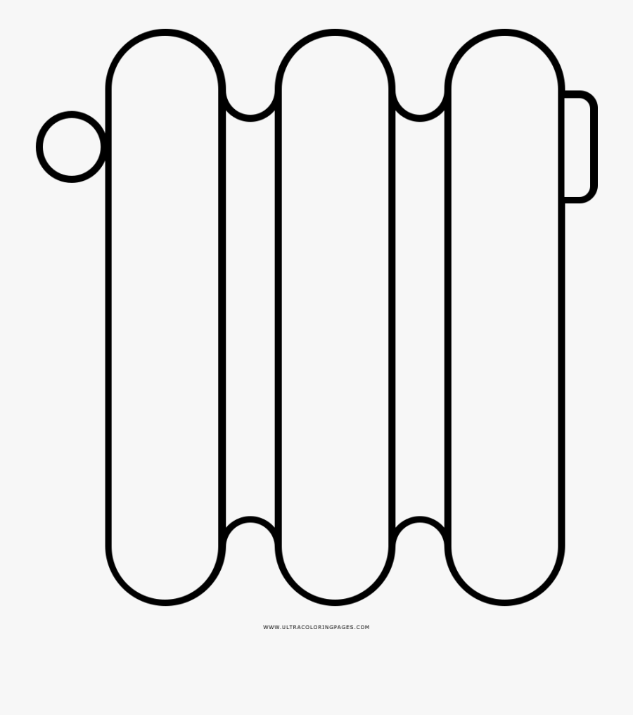 Radiator Coloring Page, Transparent Clipart