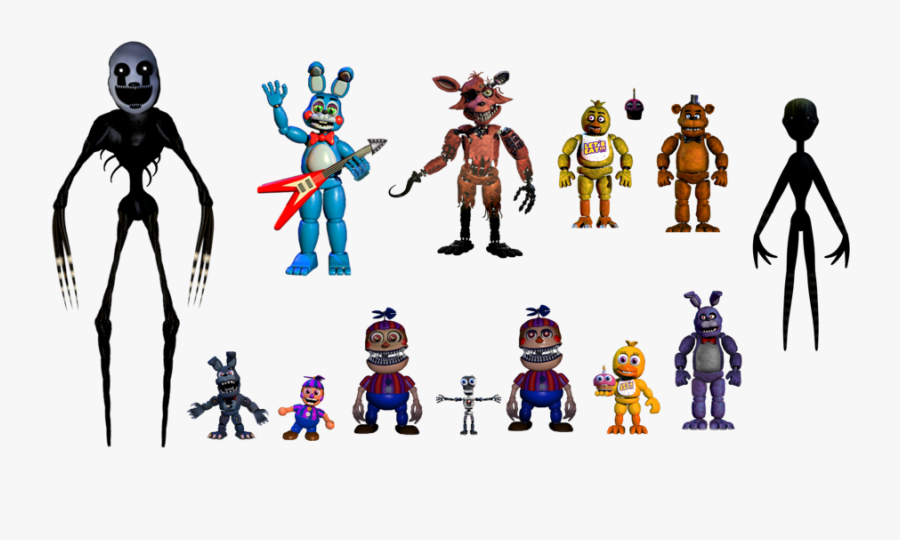 Compilation Of Every Fnaf Full Body I"ve Ever Made - Five Nights At Freddy's, Transparent Clipart