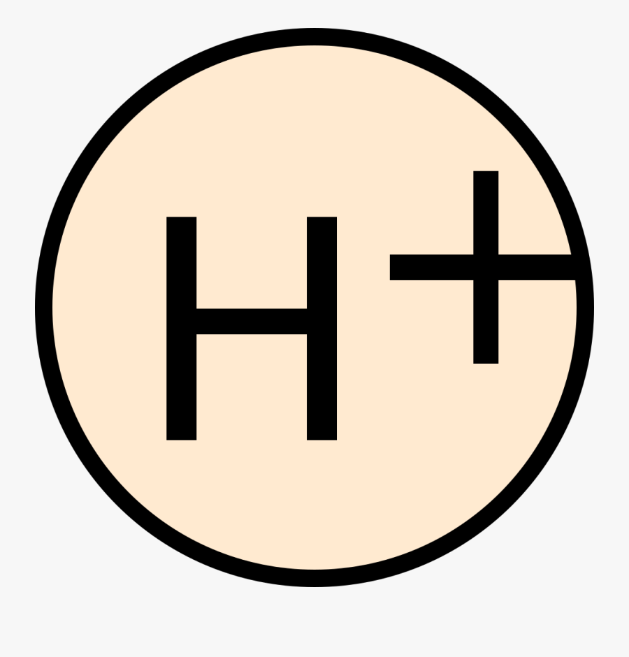 Symbol For A Proton, Transparent Clipart