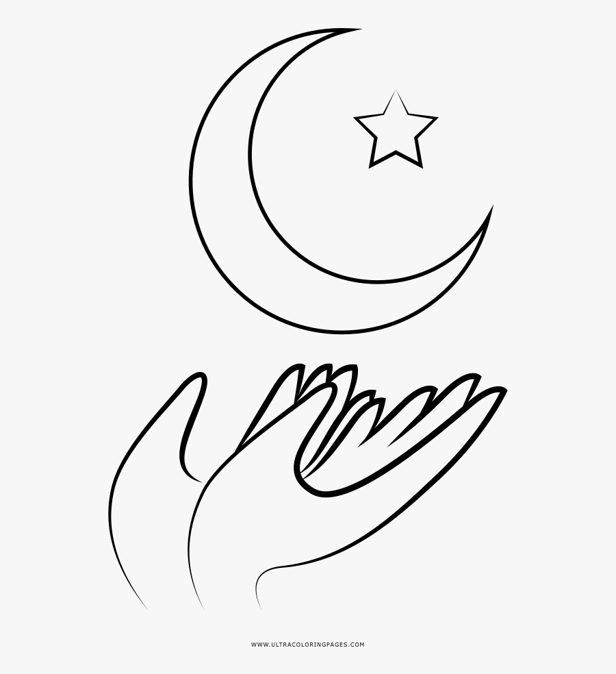 Ramadan Coloring Page - Line Art, Transparent Clipart