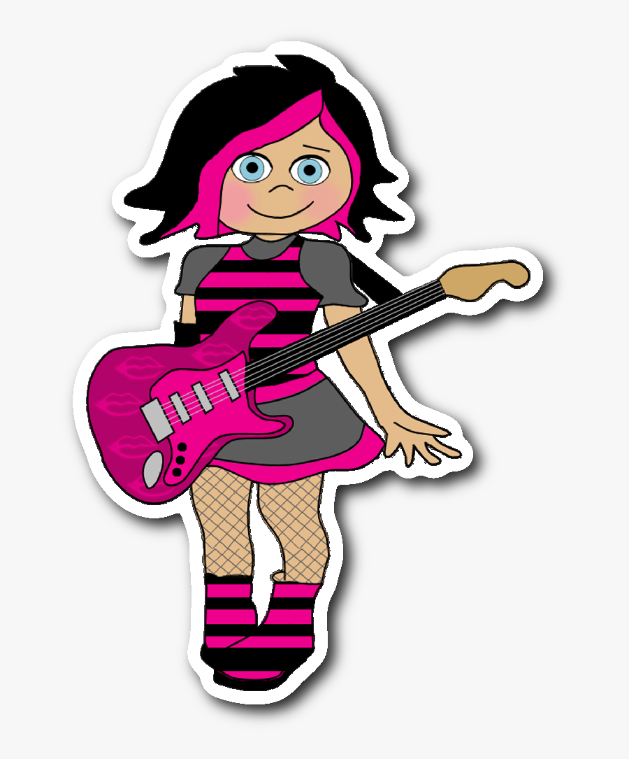 Rock Guitar Pink Pubk, Transparent Clipart