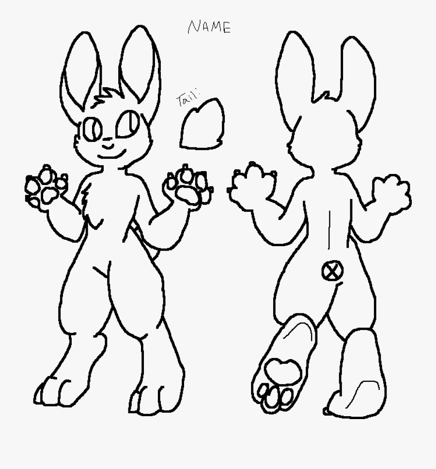 Bunny Furry Drawing Base, Transparent Clipart