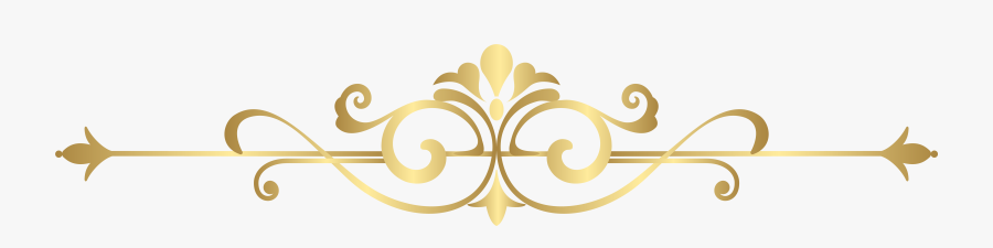 Decorative Clipart Decoration - Decorative Golden Line Png, Transparent Clipart