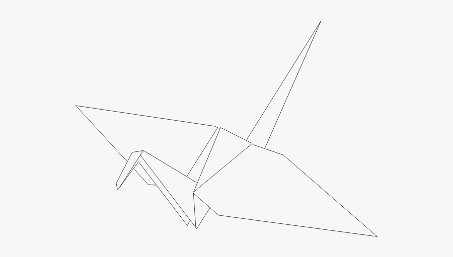 Origami Crane - Sketch, Transparent Clipart
