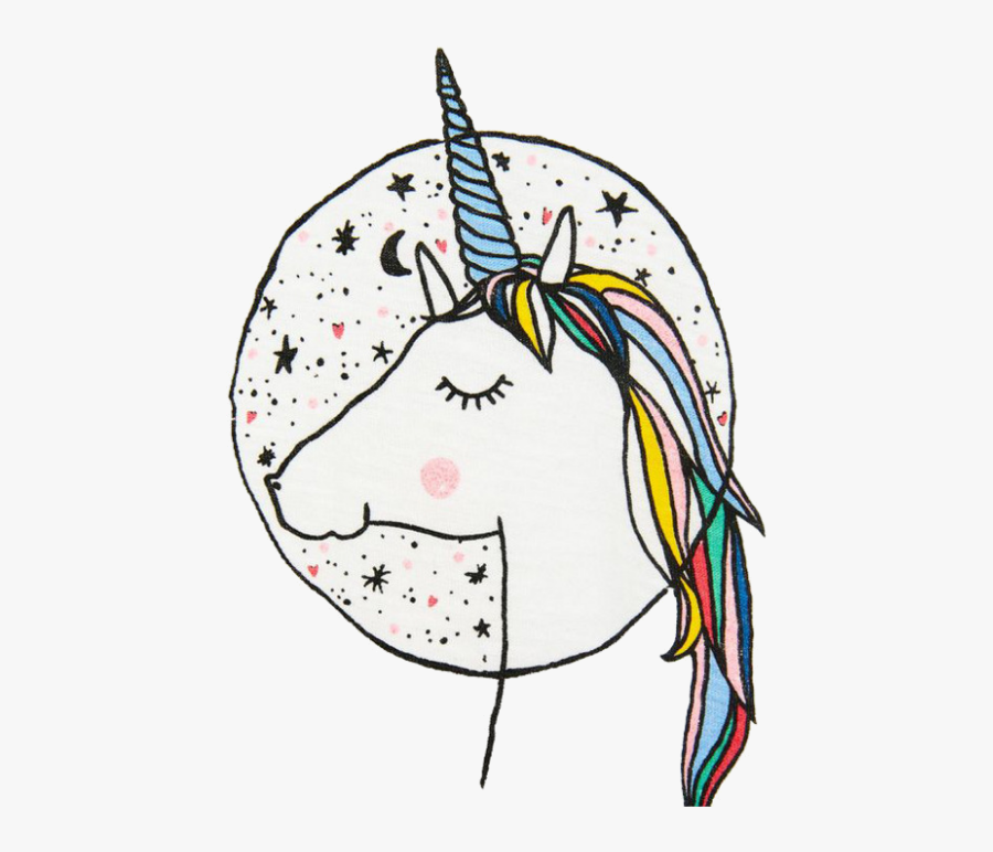 #moon #freetoedit #olw #unicornio🌈 #love #girly #sticker - Unicorn, Transparent Clipart