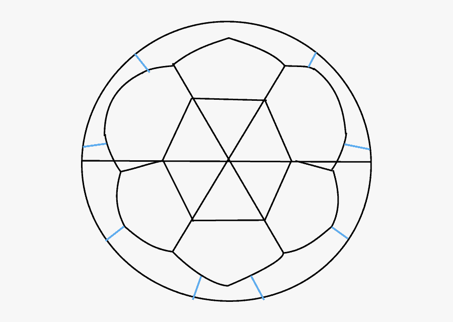 Transparent Half Soccer Ball Clipart - Cuantos Pentagonos Hay, Transparent Clipart