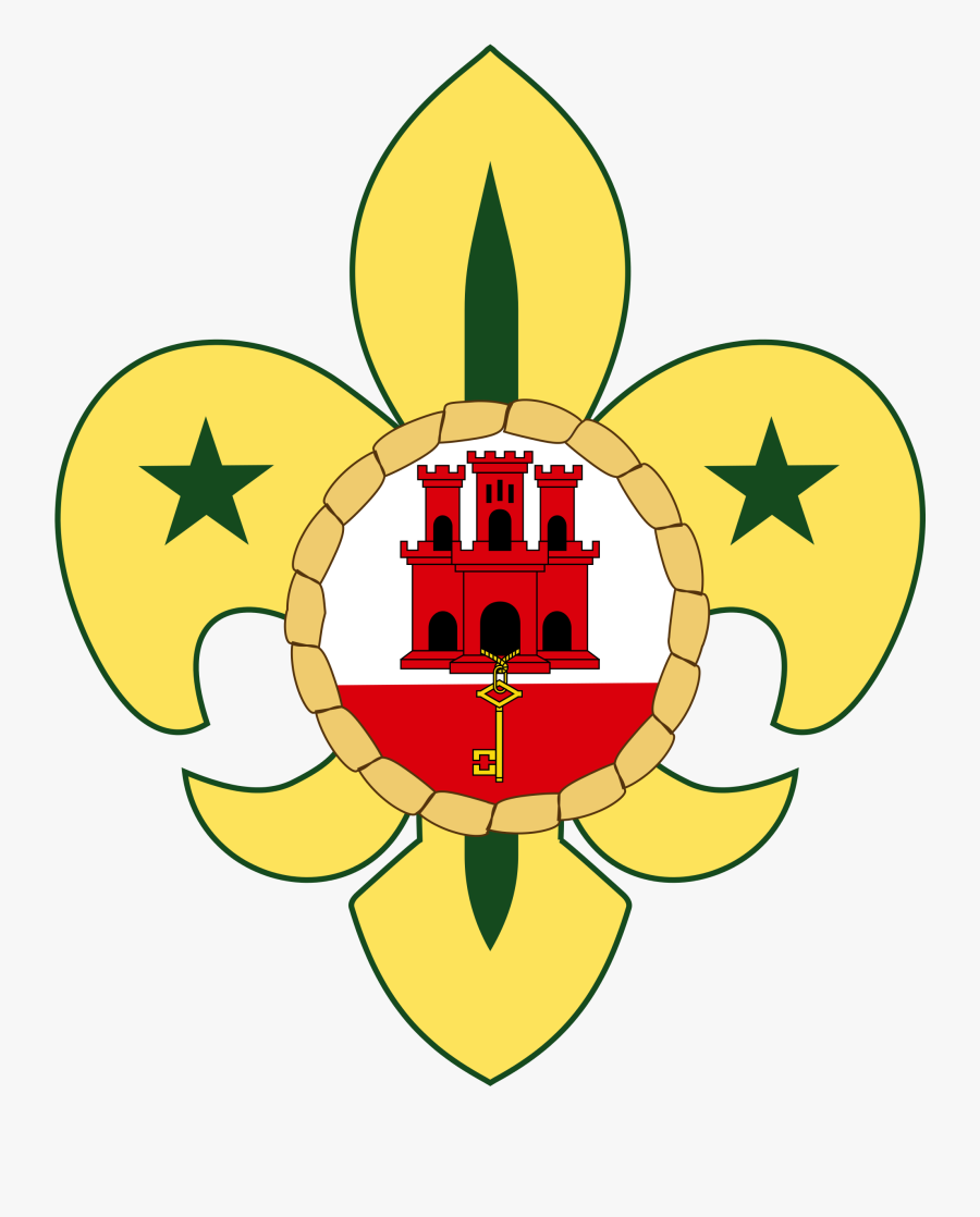Transparent Girl Scout Emblems Clipart - Gibraltar Flag, Transparent Clipart
