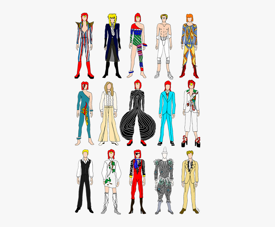 David Bowie 80s Costume, Transparent Clipart