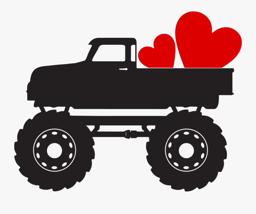 Monster Love Truck Cookie Cutter - Off-road Vehicle, Transparent Clipart