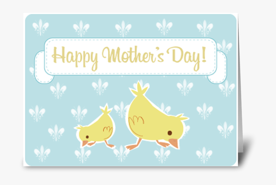 Mothers Day Birds Greeting Card - Cartoon, Transparent Clipart