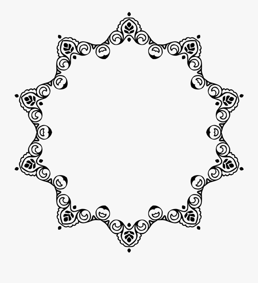 Vintage Frame Extended - Icon Png Circle Flower, Transparent Clipart