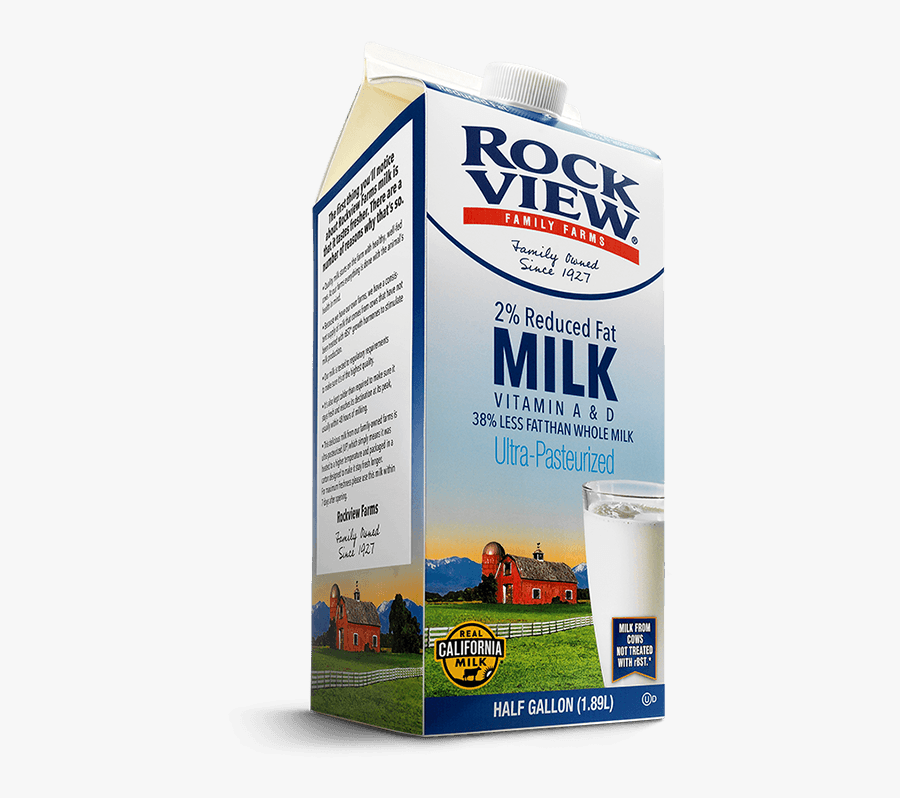 2% Reduced Fat Milk Ultra Pasteurized Clipart , Png - Rockview Farms, Transparent Clipart