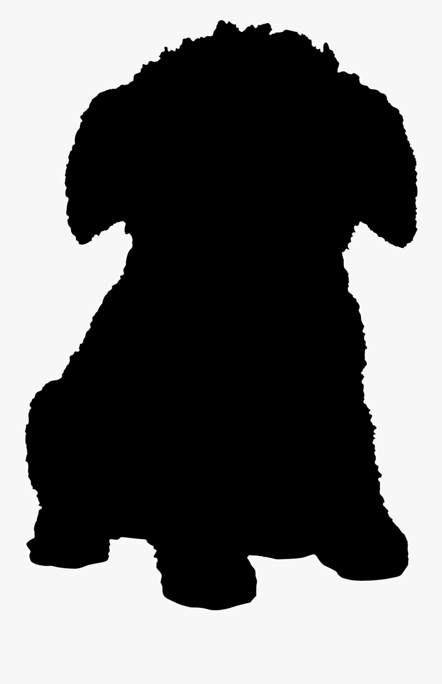 Puppy Dog Silhouette Font Snout - Silhouette Of Poodle Mix, Transparent Clipart