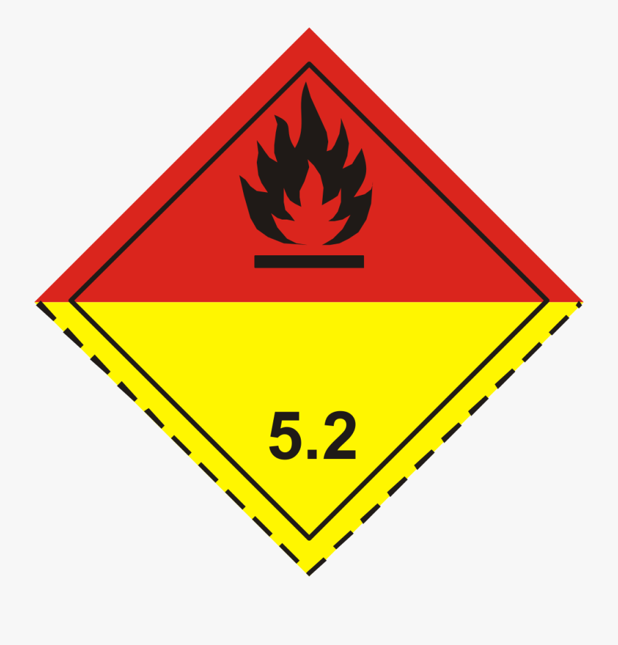 Adr Pictogram - Organic Peroxide 5.2, Transparent Clipart