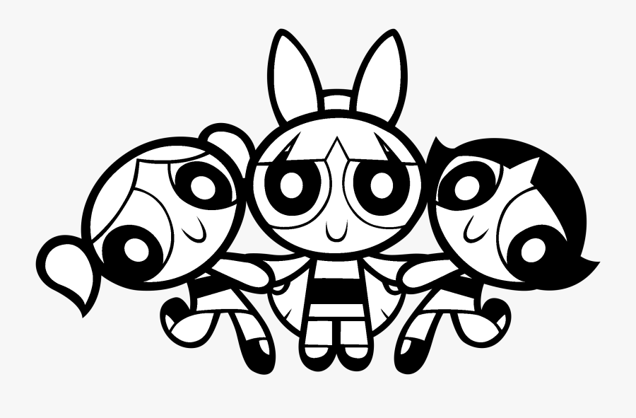 Powerpuff Girls Logo Black And White - Powerpuff Girls Clipart Black And White, Transparent Clipart