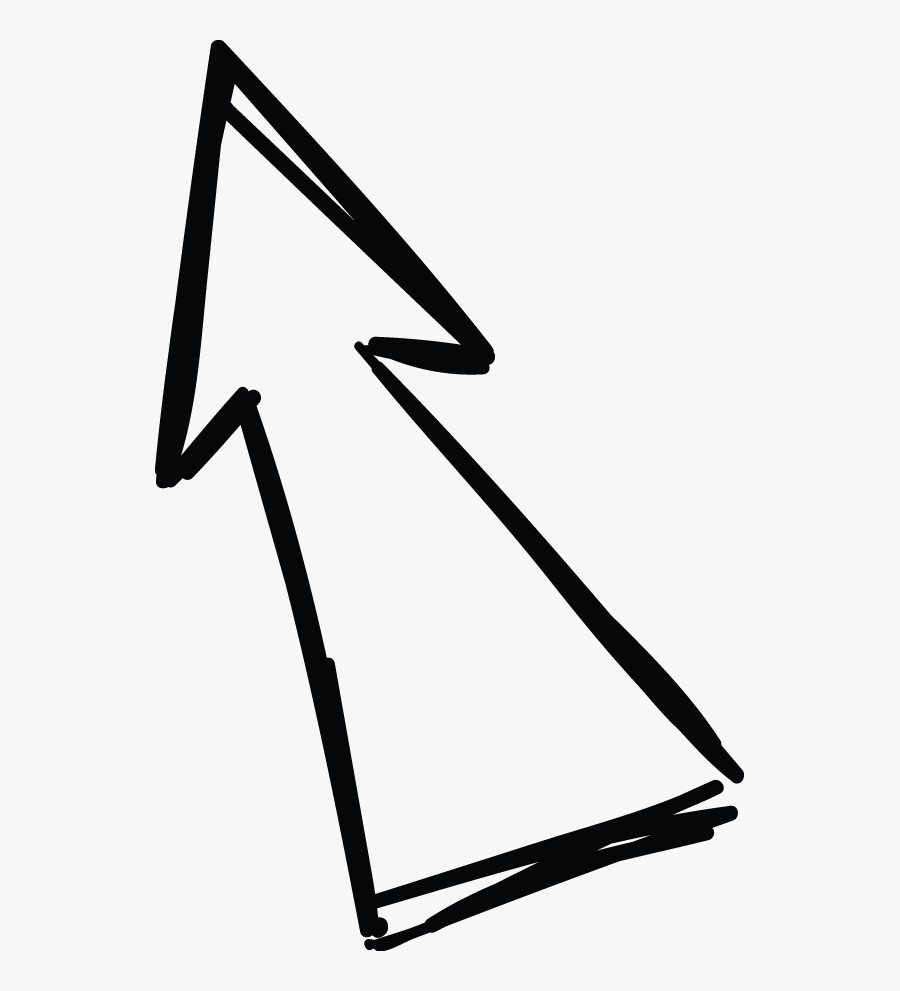 Double Line Arrow Doodle - Black Doodle Arrows Transparent, Transparent Clipart