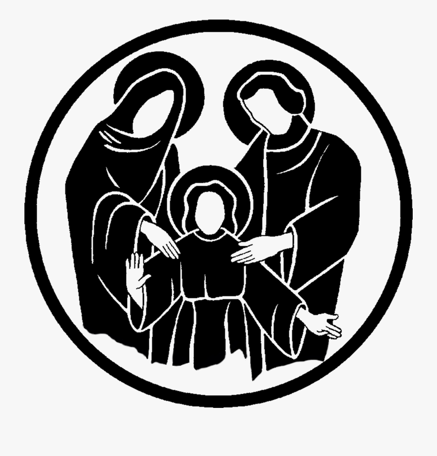 Holy Family Clipart Black And White, Transparent Clipart