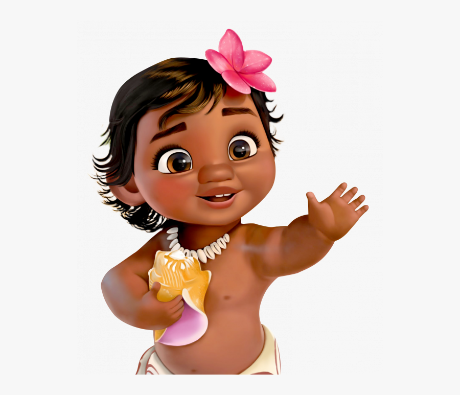 Transparent Waving Clipart - Baby Moana Png Transparent, Transparent Clipart