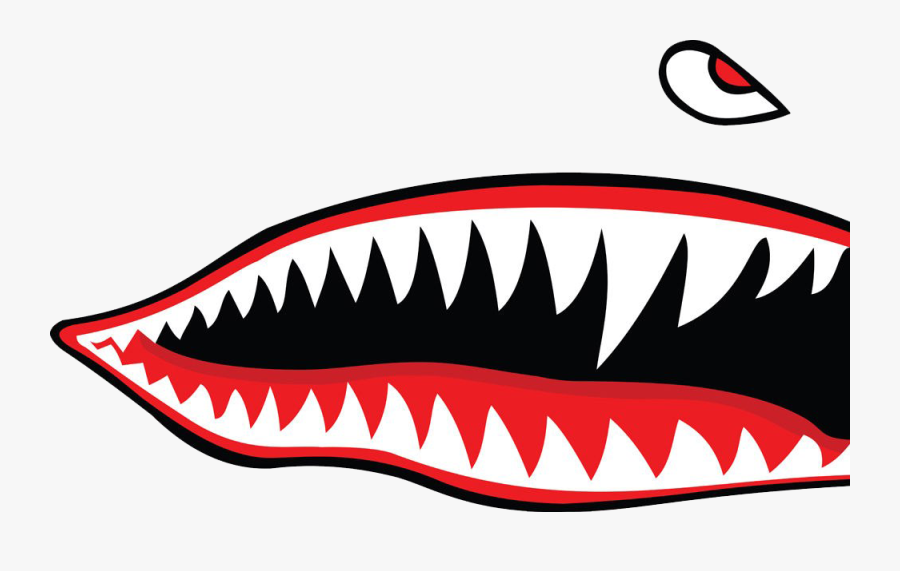 Shark Teeth Png Free Download - Flying Tigers Shark Teeth, Transparent Clipart