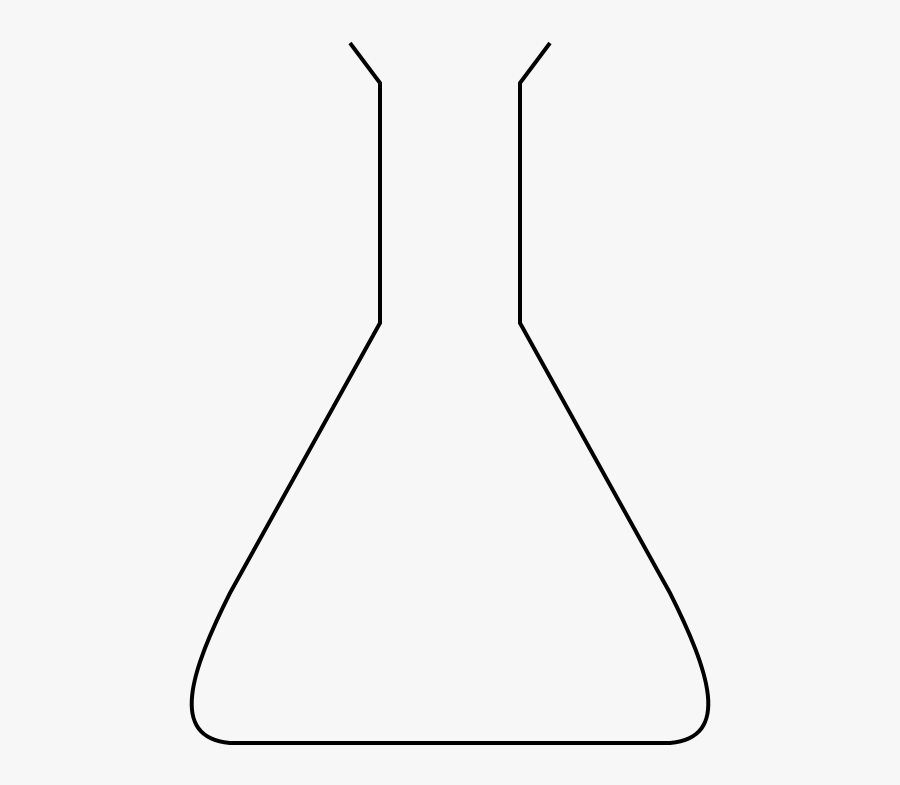 Fiole Simple - Line Art, Transparent Clipart