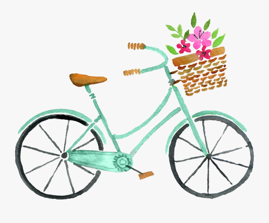 Transparent Material For Cartoon Fresh Bicycles - Spring Clip Art, Transparent Clipart