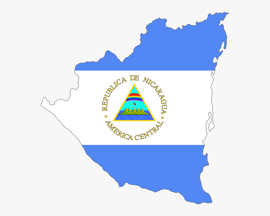 Nicaragua Map With Flag Design - Nicaragua Flag Zoomed, Transparent Clipart