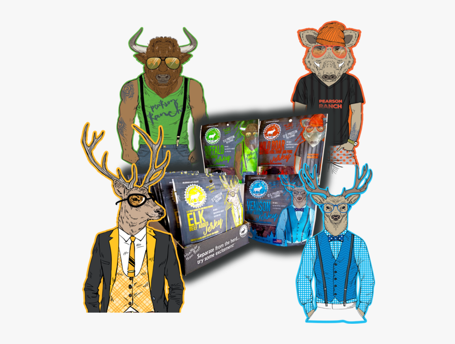 Pearson Ranch Jerky New Branding - Cartoon, Transparent Clipart