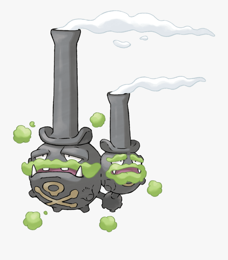 Galarian Weezing, Transparent Clipart