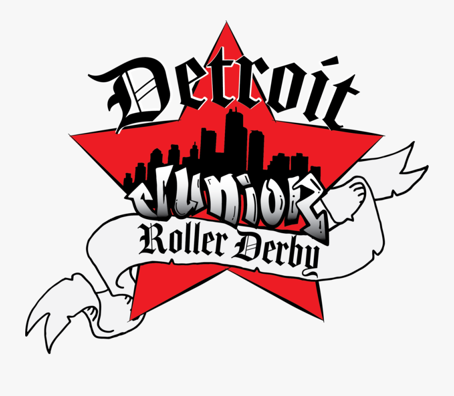 Detroit Junior Roller Derby Logo - Detroit Junior Roller Derby, Transparent Clipart