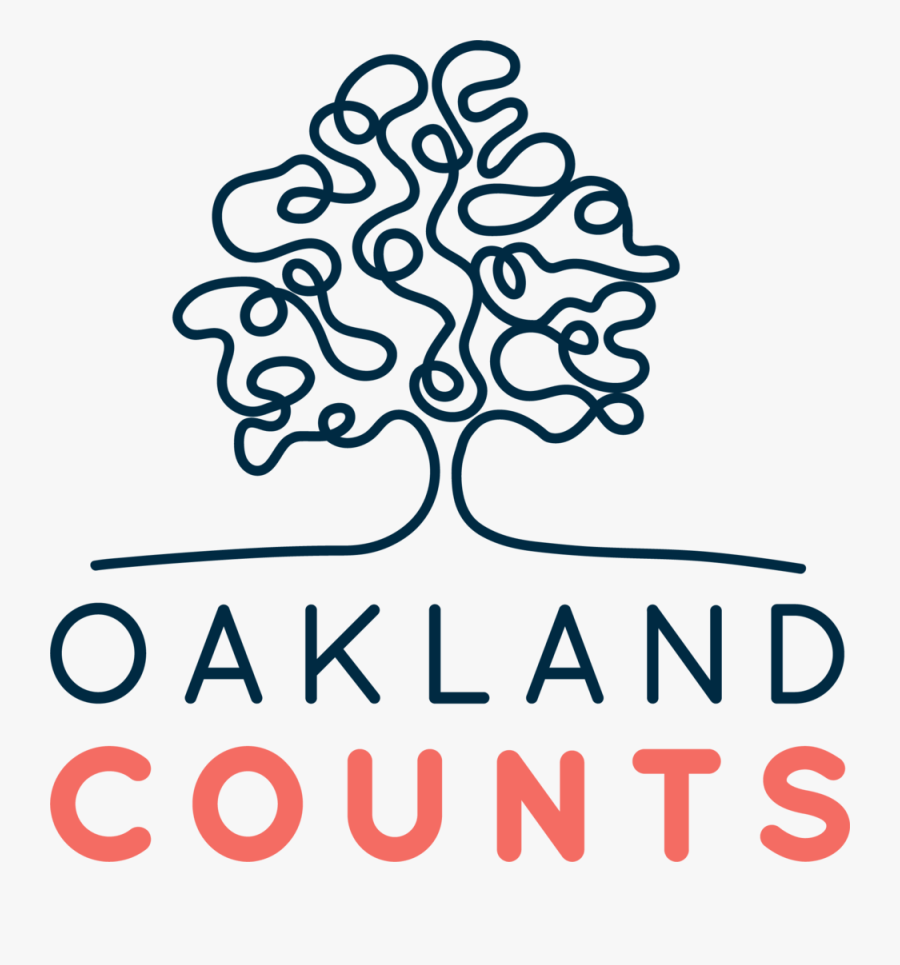 Oakland Counts Logo Blue, Transparent Clipart