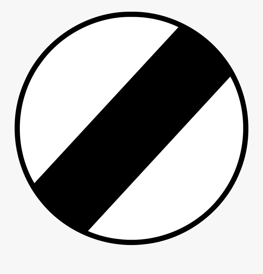 End Of Speed Limit Road Sign Symbol Free Photo - End Of Speed Limit, Transparent Clipart