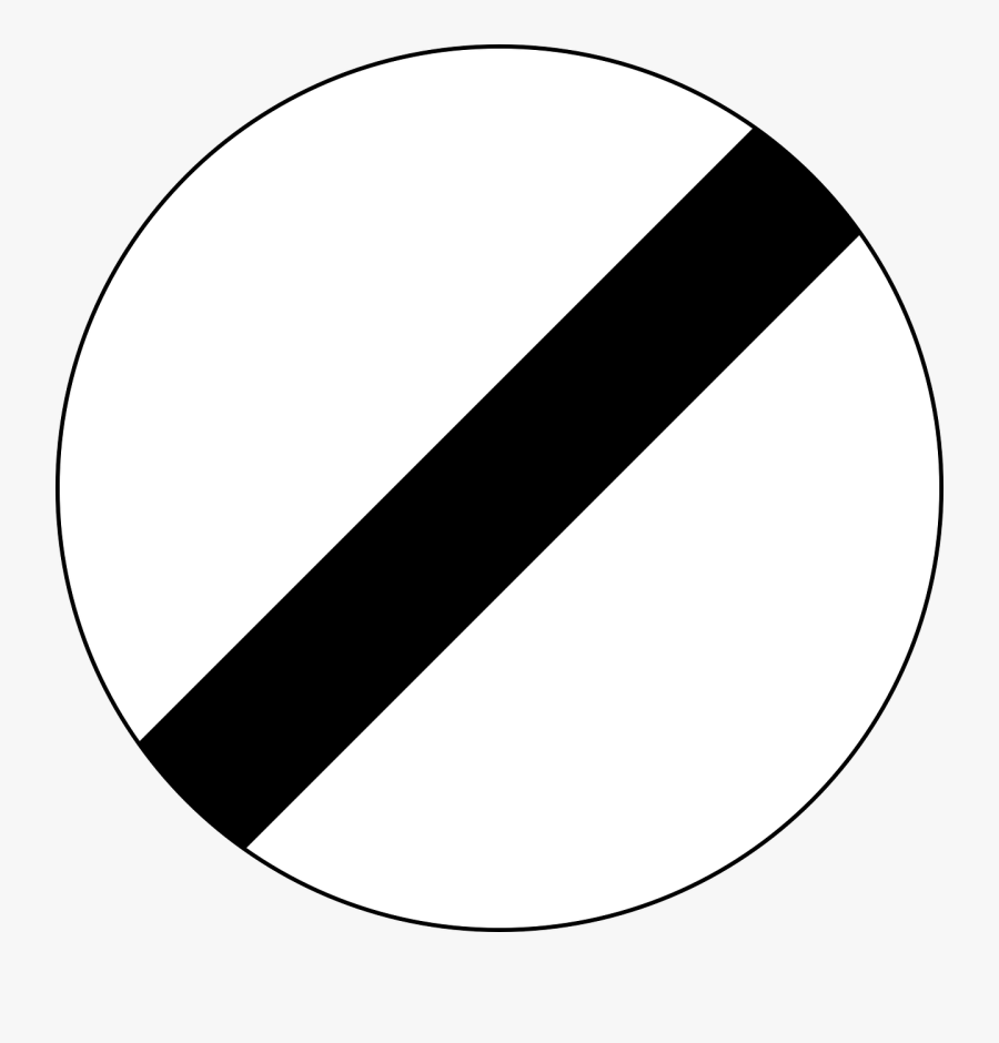 Traffic Sign End Of All Speed And Passing Limits Sign - Nz Road Signs And Meanings, Transparent Clipart