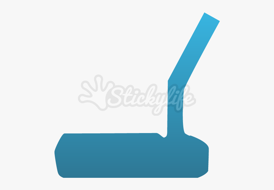 Golf Putter Temporary Tattoo, Transparent Clipart