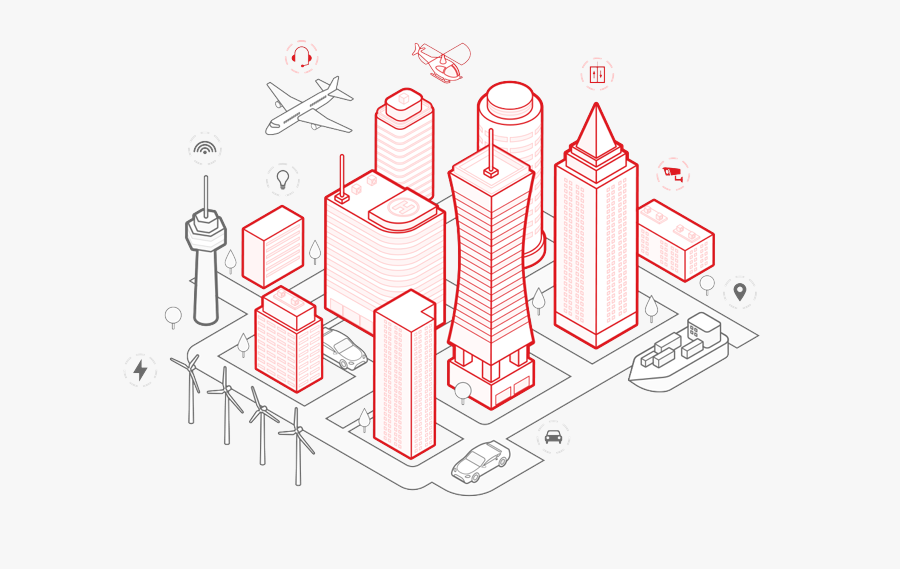 Smart Cities Numbers, Transparent Clipart