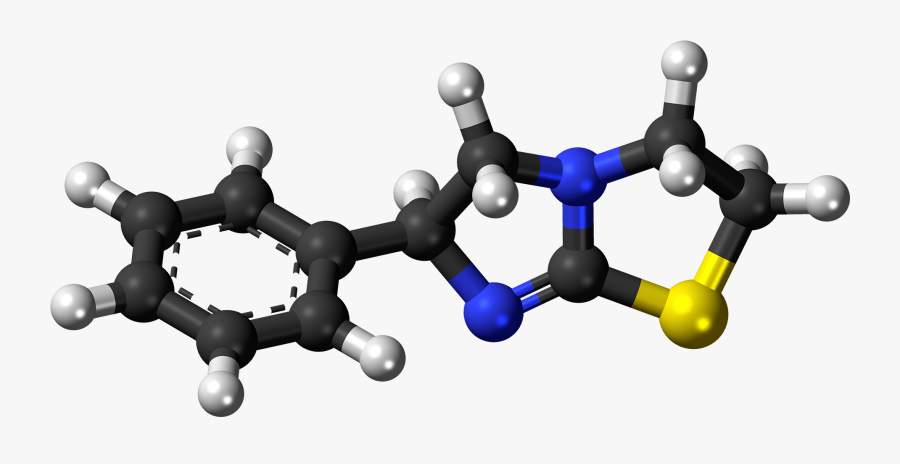Ball And Stick Model Of The Levamisole Molecule - Azinphos Methyl, Transparent Clipart