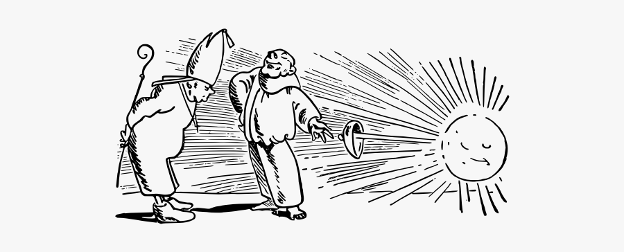 Man And A Pope Talking Vector Clip Art - Wilhelm Busch, Transparent Clipart