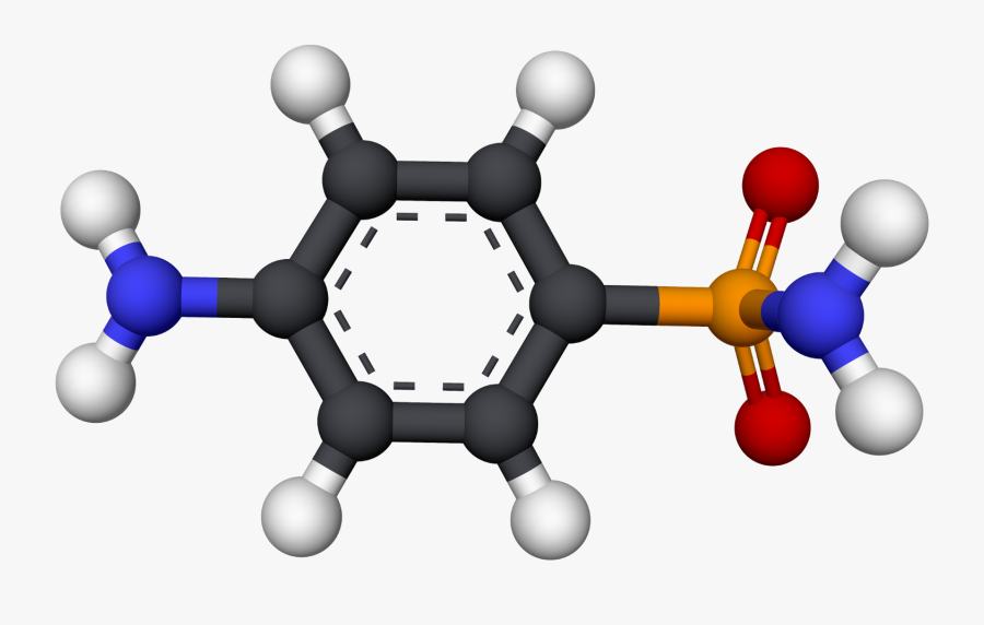 Sulfanilamida-3d - Styrene Molecule, Transparent Clipart